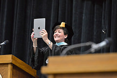 Chancellor Ford photographs graduates