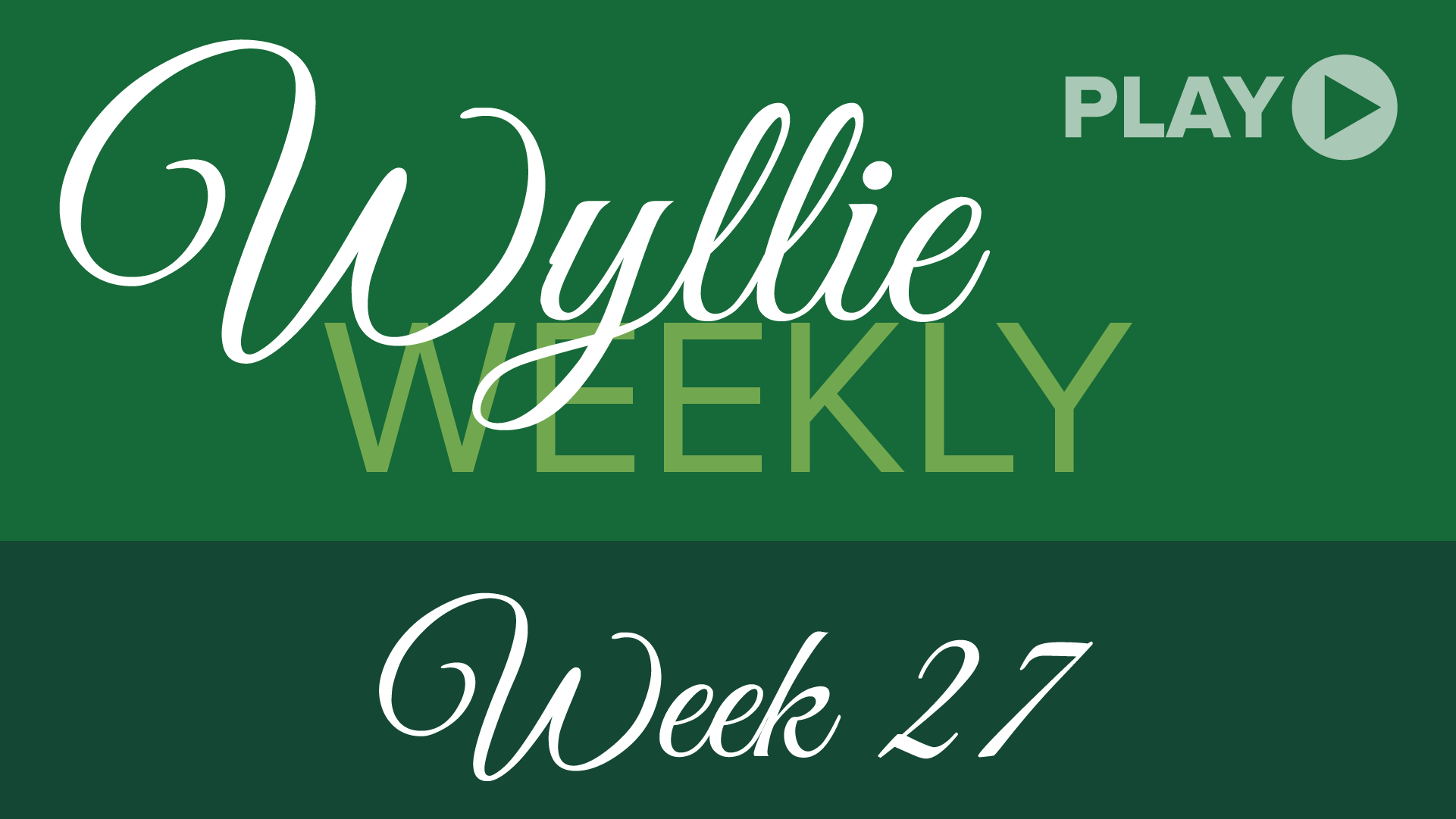 Wyllie Weekly 27