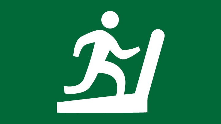 icon with a runner on a treadmill
