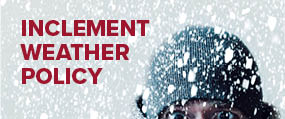 Inclement Weather Policy - man in snow