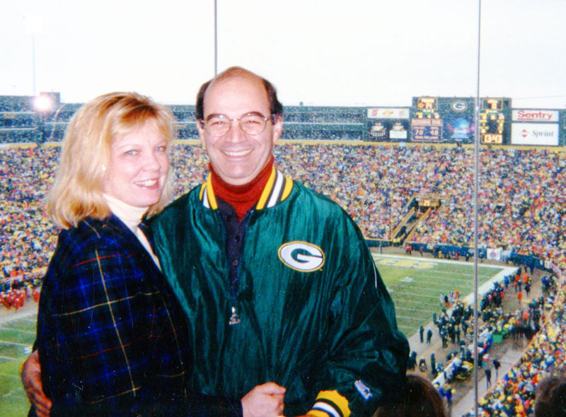 Mike and Sheila Falbo at Packer game
