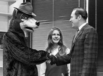 Ranger Bear shaking hands with ...