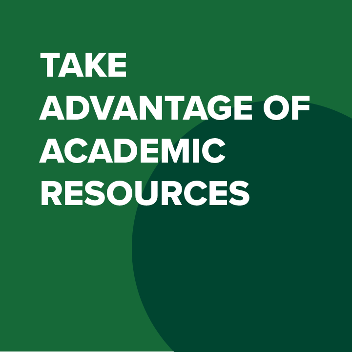 Take advantage of academic resources