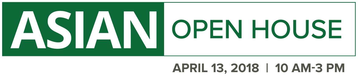 Asian Open House - header - April 13, 2018, 10 am-3 pm