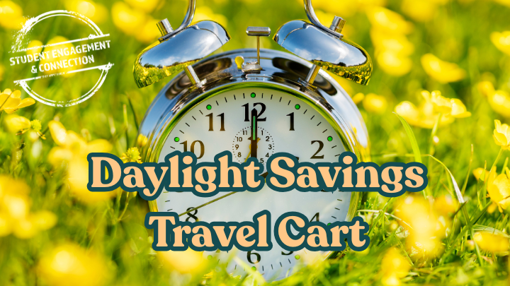 spring Forward Daylight Saving Travel cart