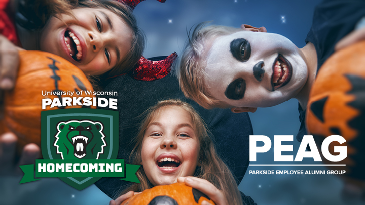 kids faces dressed up holding pumpkins