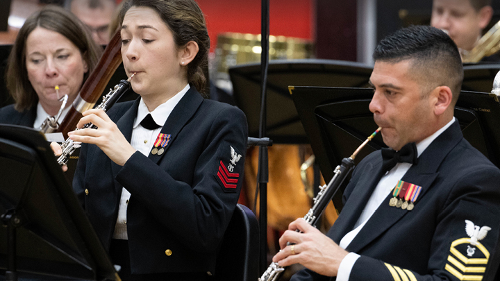 Image of Navy members playing instruments
