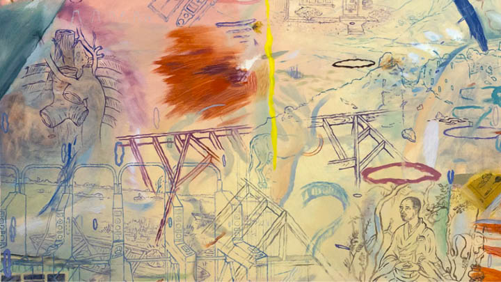 Decorative: Image of Artist in Residence Michael Newhall's art