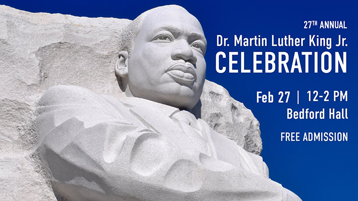 MLK Monument with event information displayed