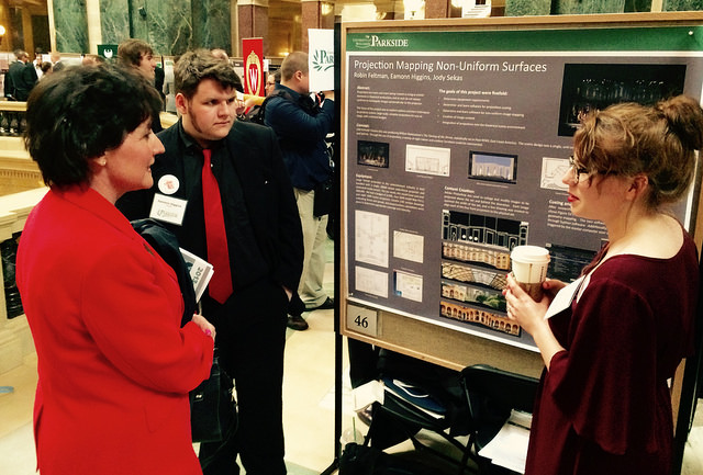 Chancellor Ford with Eamonn Higgins and Robin Feltman at Posters in the Rotunda