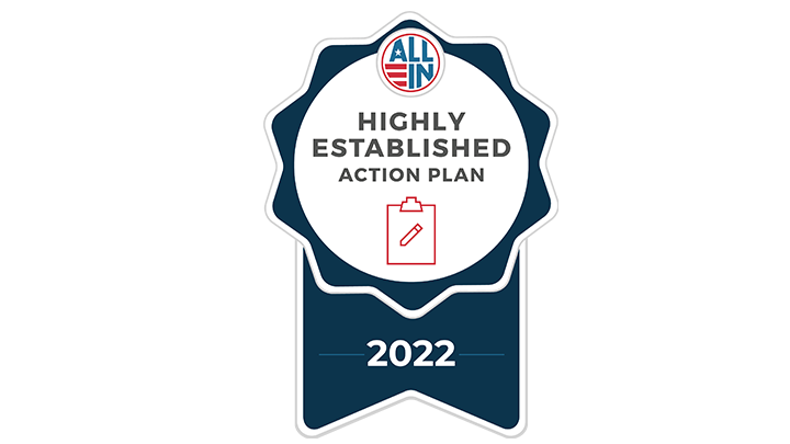 2022 ALL IN Highly Established Action Plan Seal