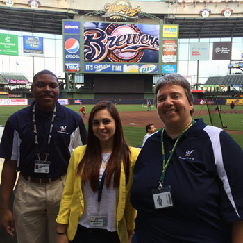 Justin, Lexi, Diane at Miller Park