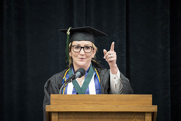 Chancellor's Award recipient Kelly Burke