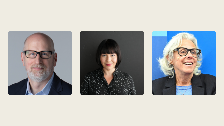 Three headshots of presenters for Tommy Thompson event