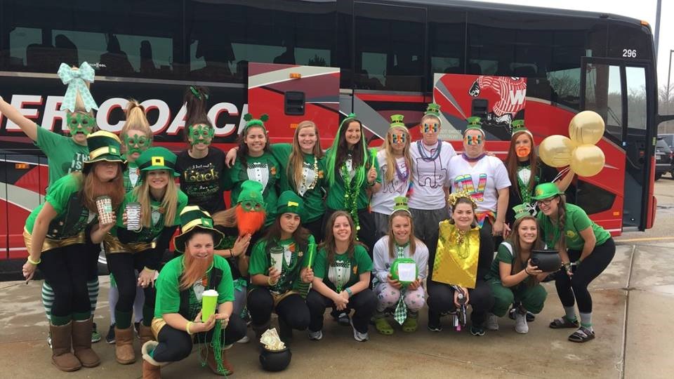 Players dress up for St. Patrick's Day
