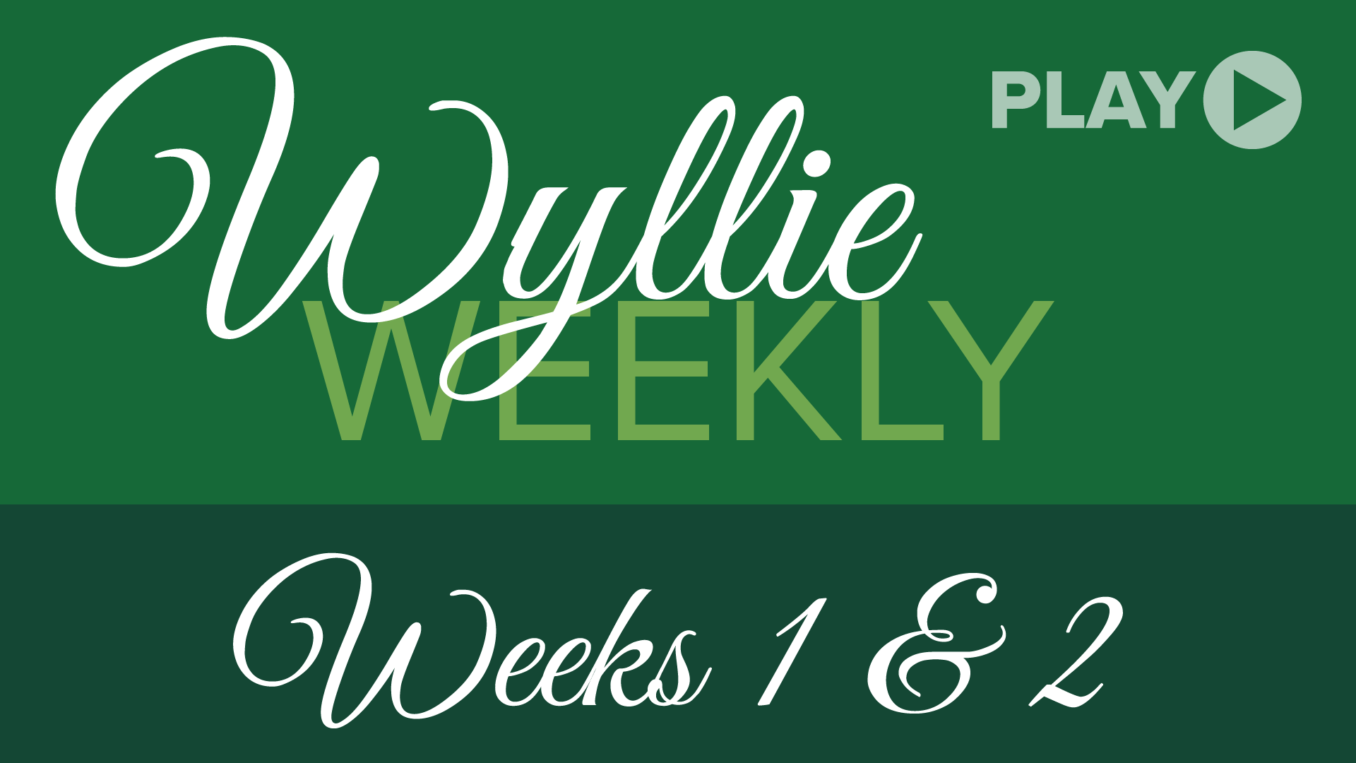 Wyllie Weekly 1-2