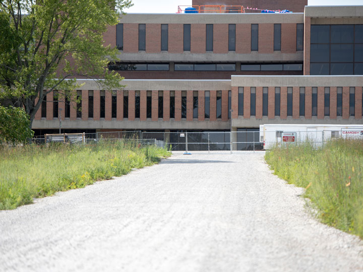 Wyllie Hall construction staging