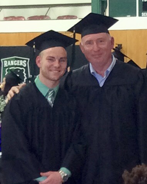Jake Hansen and Ed Kubicki at commencement