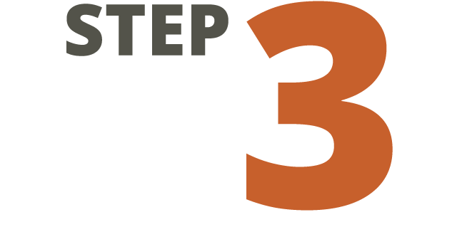 step3 Step 3 orange on white background