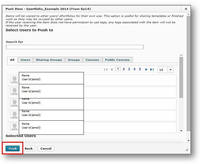 Pushing your ePortfolio Pushing your ePortfolio