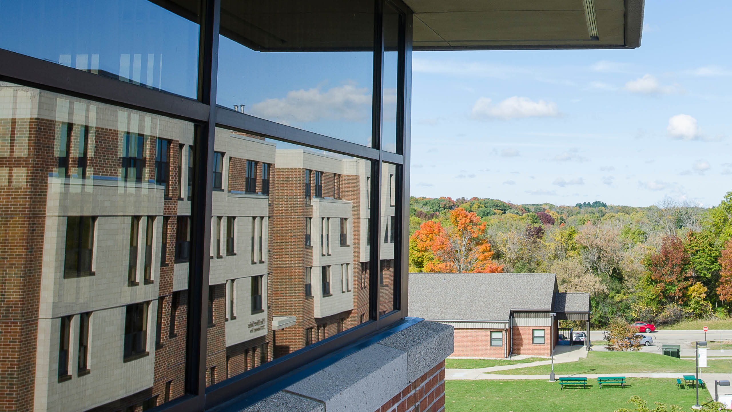 View of the Pike River Suites from the Student Center