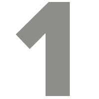 med grey number1 Number 1 in grey