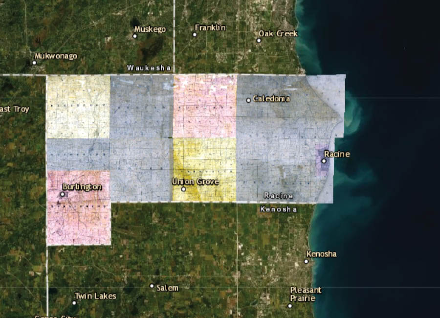 Map of Racine County 1858