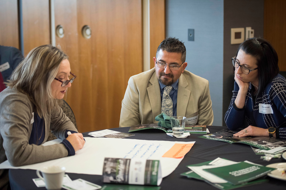 Nonprofit Breakfast attendees brainstorm campus and community partnerships