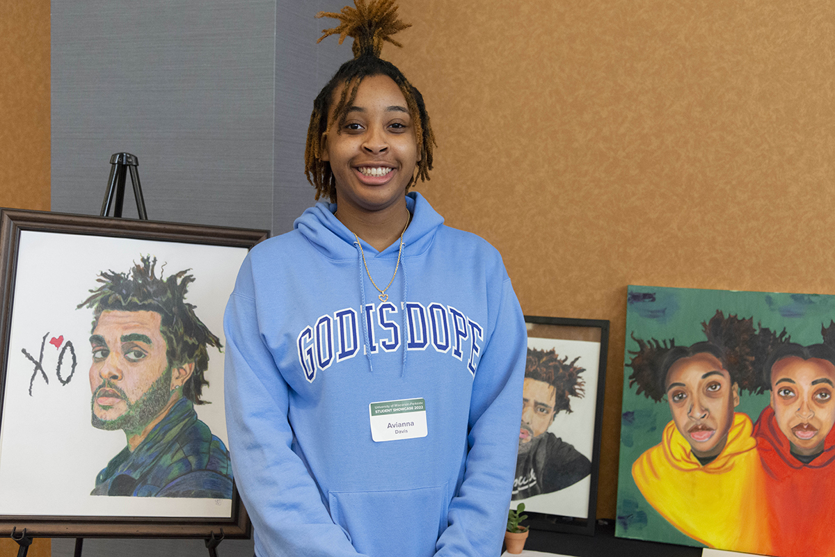 Student artwork at UW-Parkside Student Showcase