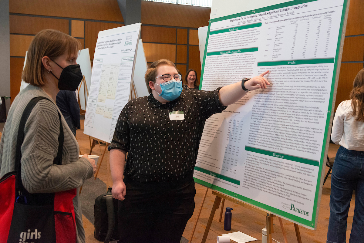 Research poster session at Student Showcase