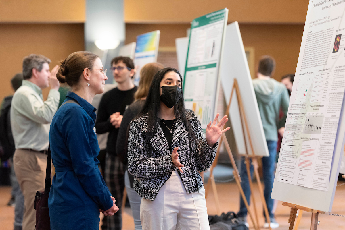 Research poster session at Student Showcase