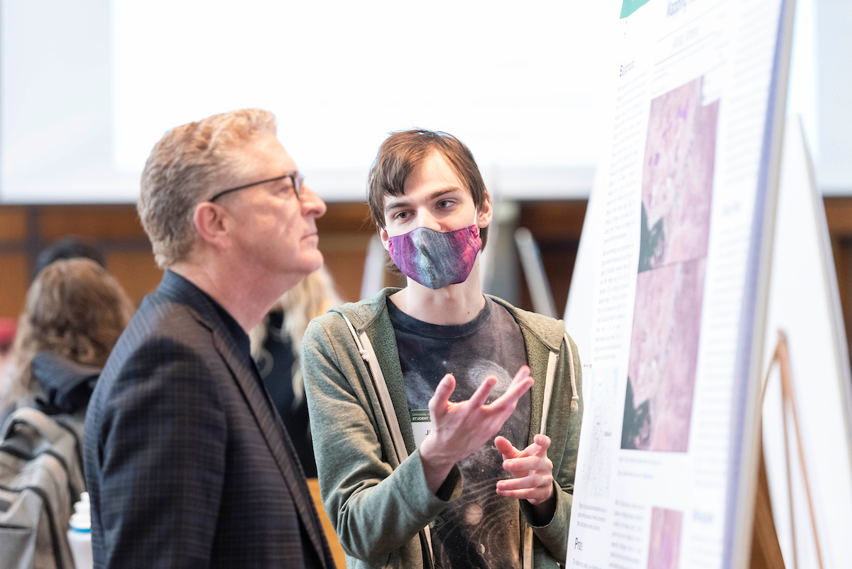 Research poster session at Student Showcase