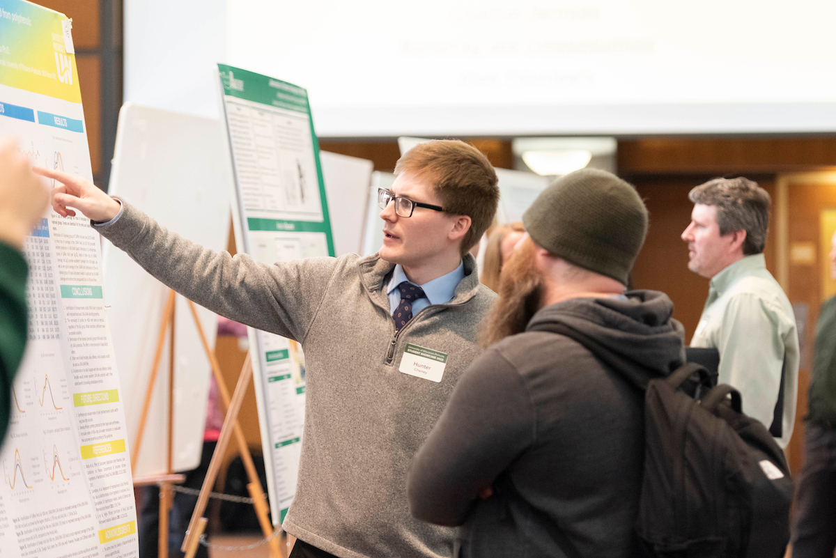 Research poster session at Student Showcase