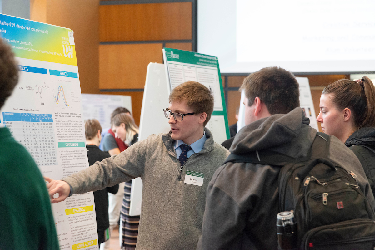 Research poster session at Student Showcase