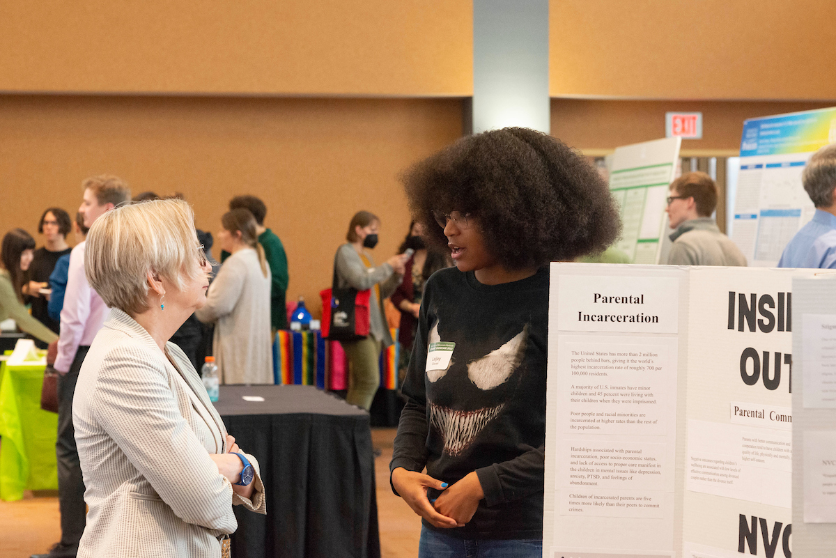 Research poster session at Student Showcase