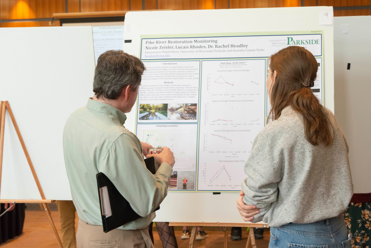 Research poster session at Student Showcase