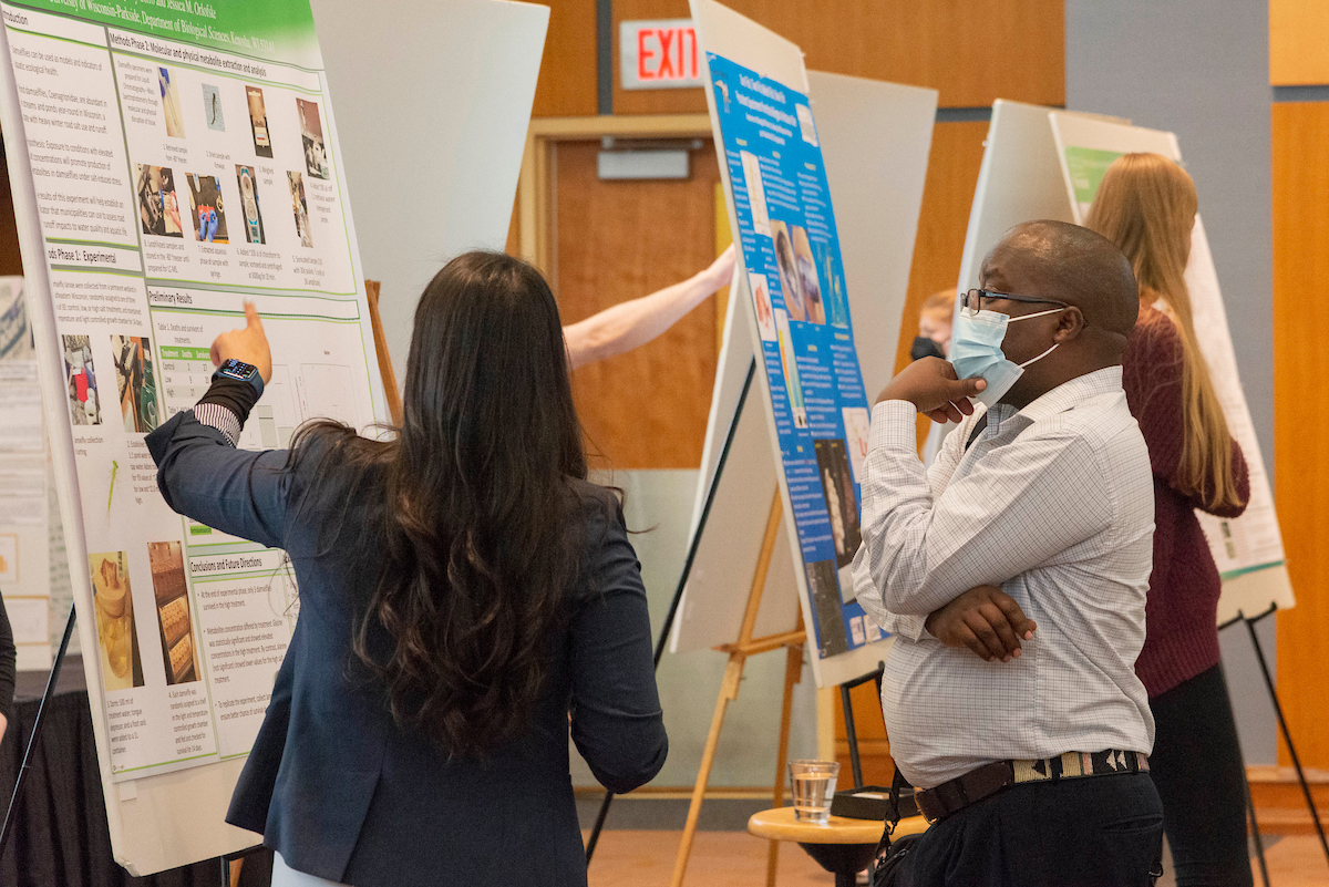 Research poster session at Student Showcase