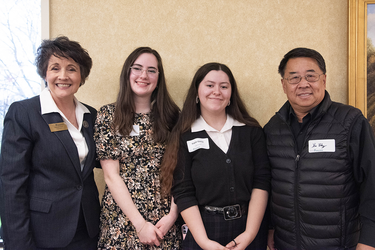 Chancellor Ford, Dr. Wang and market research students