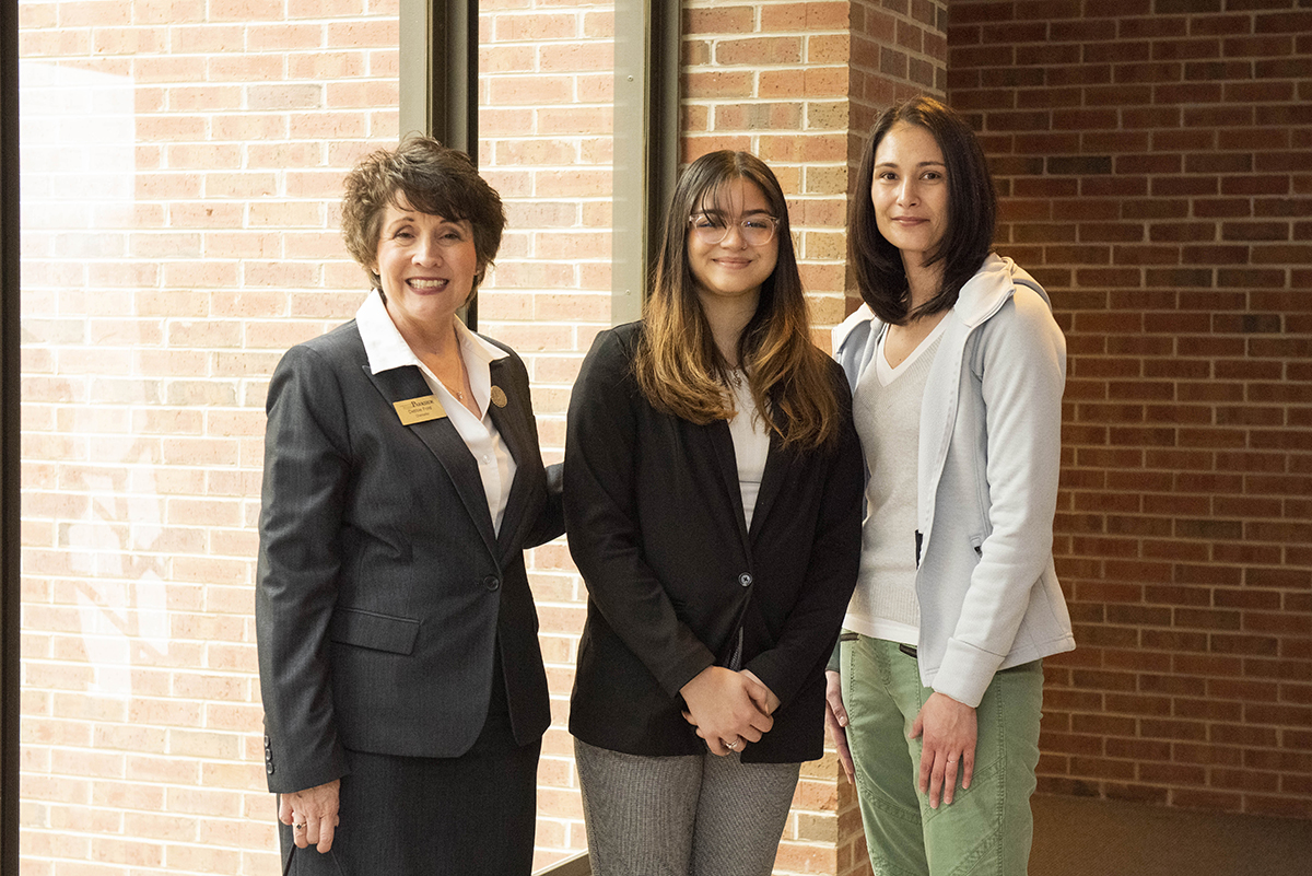 Regents Brianna Tucker (UW Stevens Point), Jennifer Staton (UW-Parkside), and Chancellor Ford