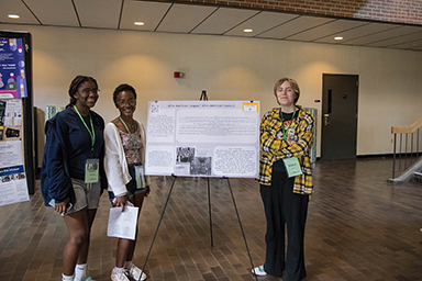 Students show off research posters at the conclusion of the African American History course at UW-Parkside
