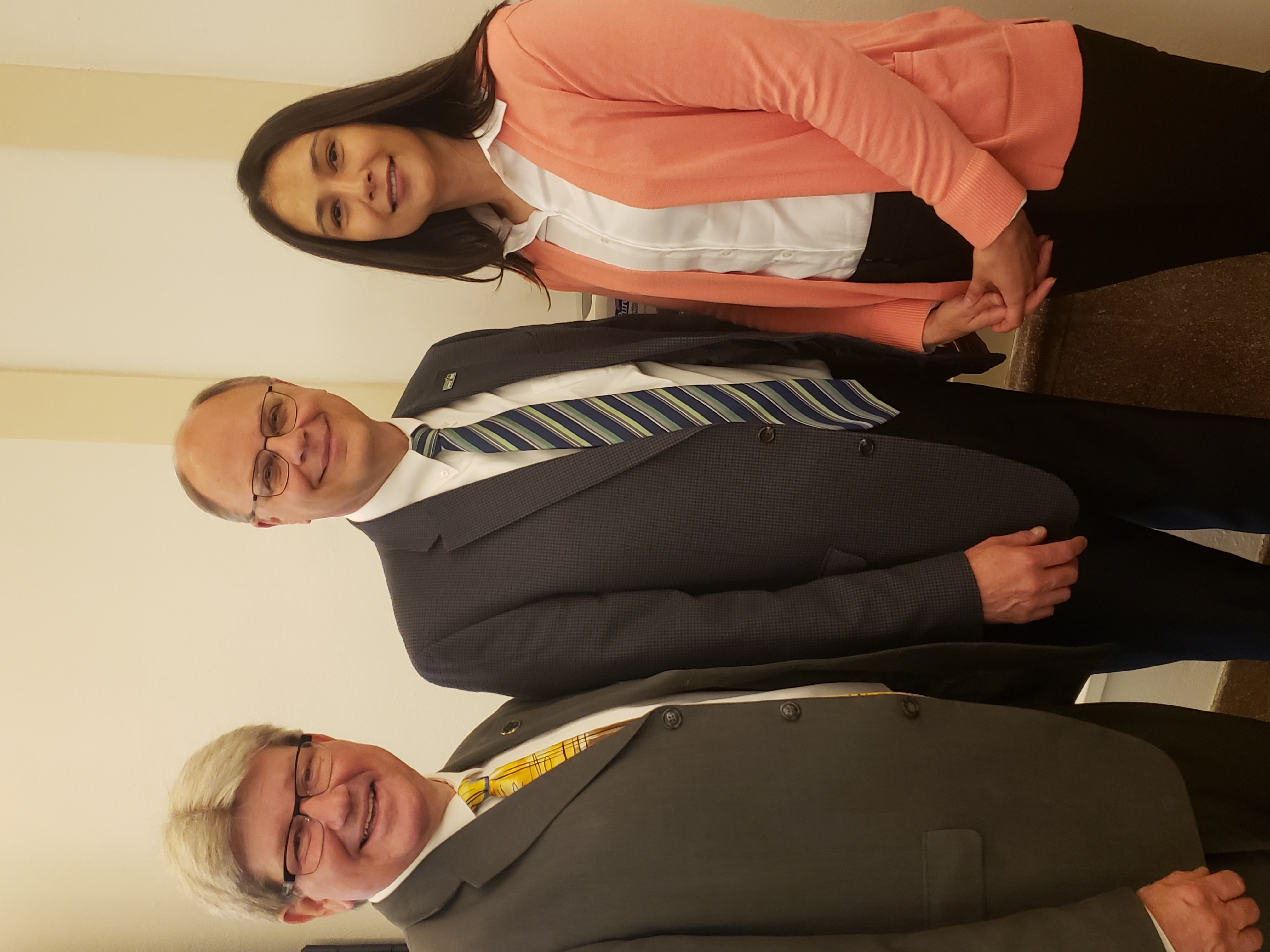 Regent Kreuser, Chancellor Menke, Student Regent Staton