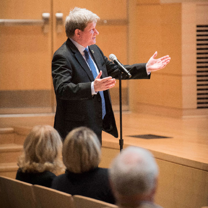 Jim Kreuser ’83, ’86 MPA shares remarks at the panel