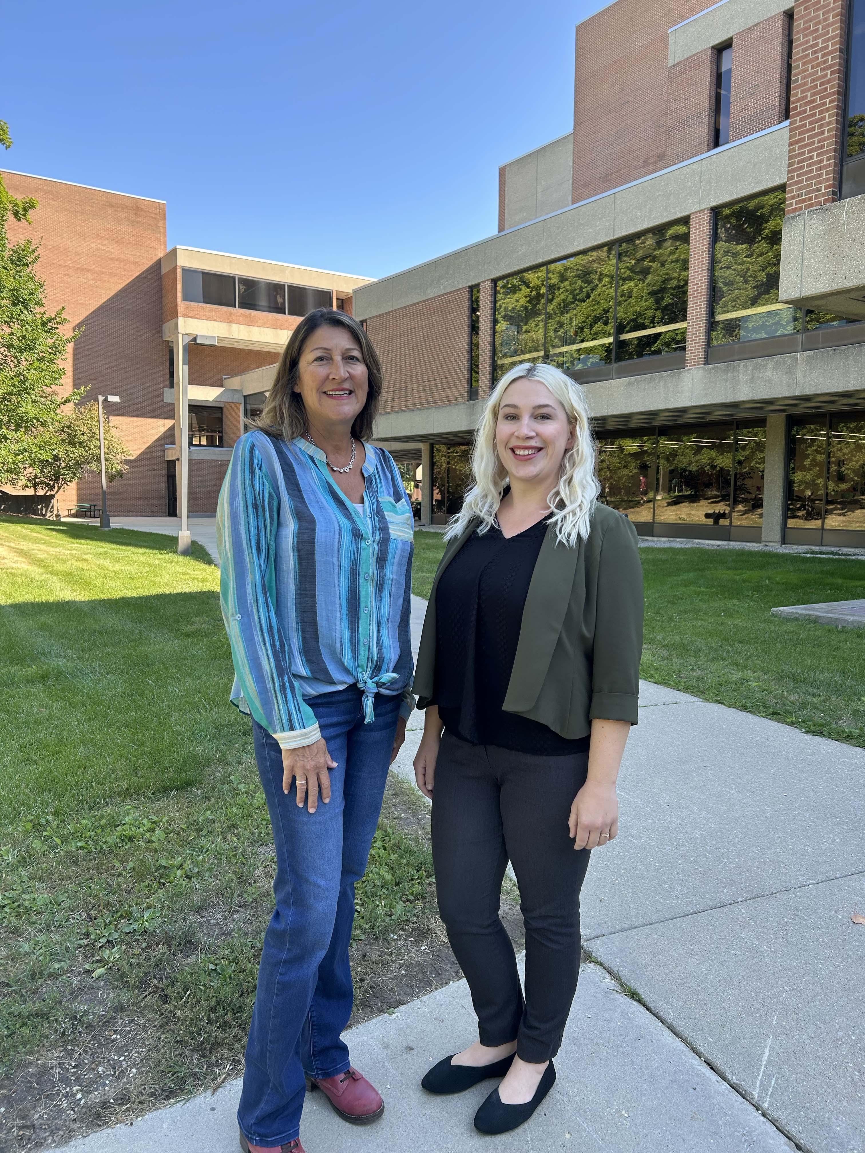 Heidi Strangberg, Owner/President of Dynamic Training Resources, and Kaila Bingen, UW-Parkside Experiential Education Specialist, teamed up to develop an interactive training for students Heidi Strangberg, Owner/President of Dynamic Training Resources, and Kaila Bingen, UW-Parkside Experiential Education Specialist, teamed up to develop an interactive training for students