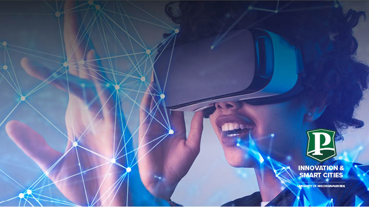 Image of a woman with VR set