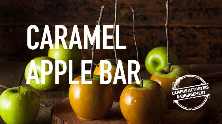 image of green apples dipped in caramel