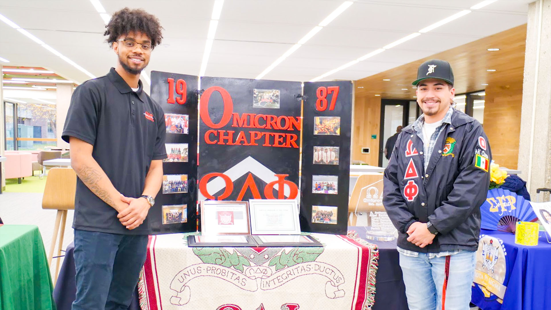 A table displaying the Omicron Chapter