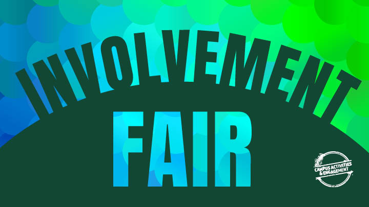 Image of a green and blue circle texture with involvement fair cut out in green