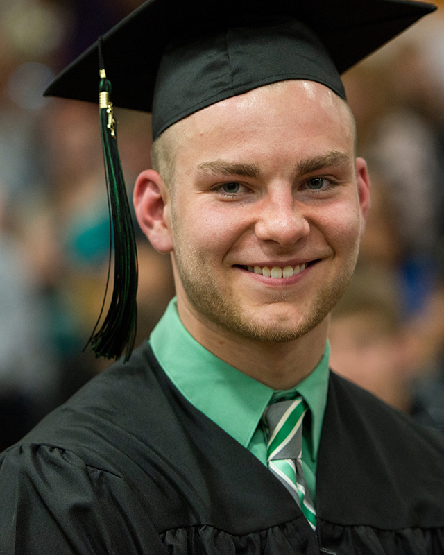 Jake Hansen at commencement