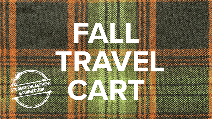 fall travel cart flannel pattern background fall colors