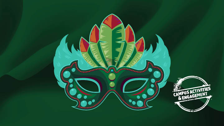 mask vector with drapery background